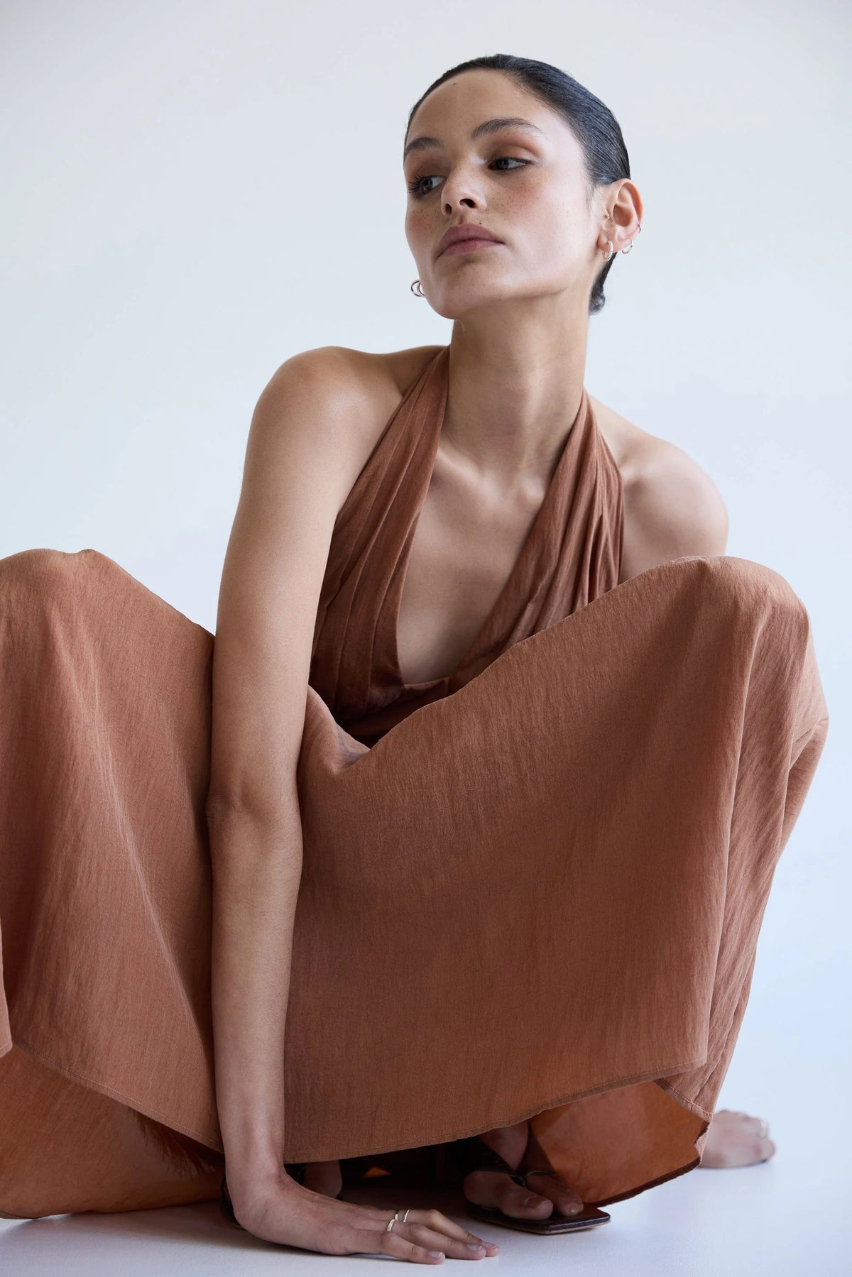 Third Form Eclipse Halter Dress - Rust