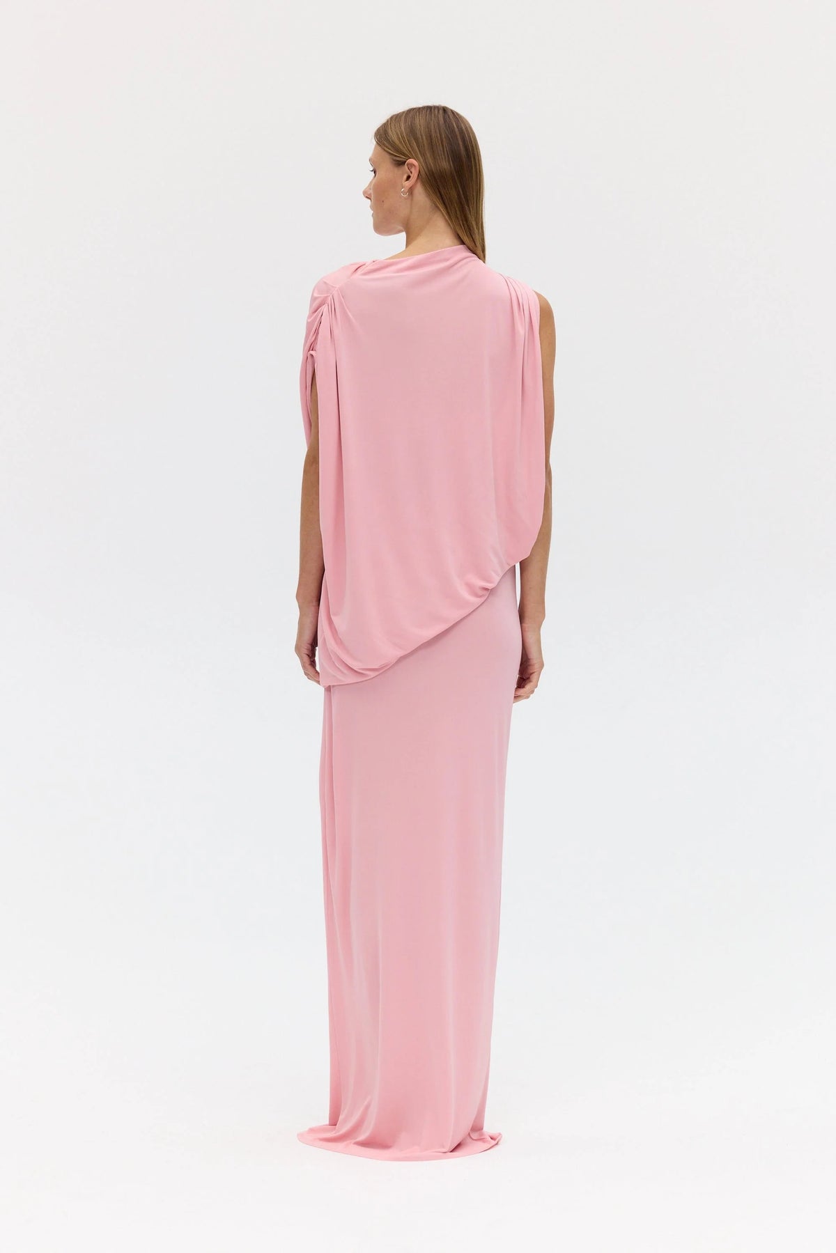 Third Form Fall Away Floor Length Dress - Bloom