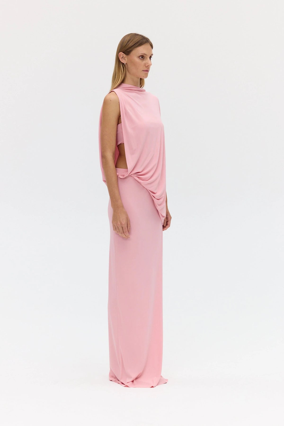 Third Form Fall Away Floor Length Dress - Bloom