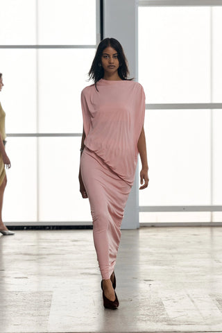 Third Form Fall Away Floor Length Dress - Bloom