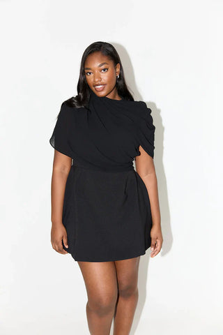Odd Muse The Ultimate Muse Gathered Mini Dress - Black
