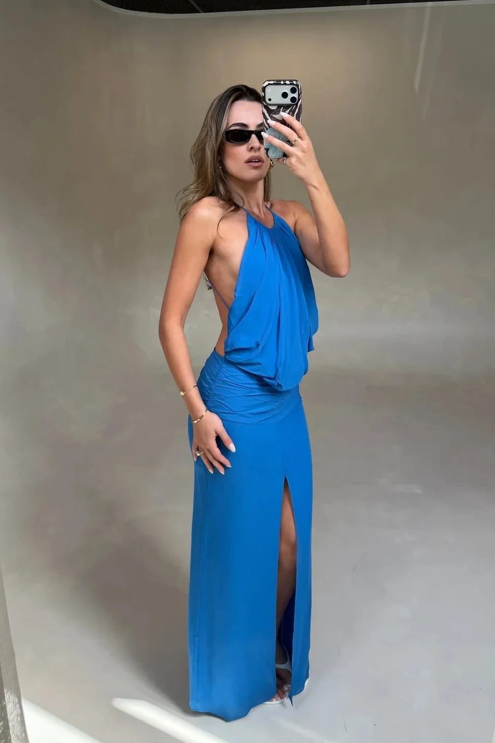 Bec & Bridge Ophelia Maxi Dress - Santorini Blue