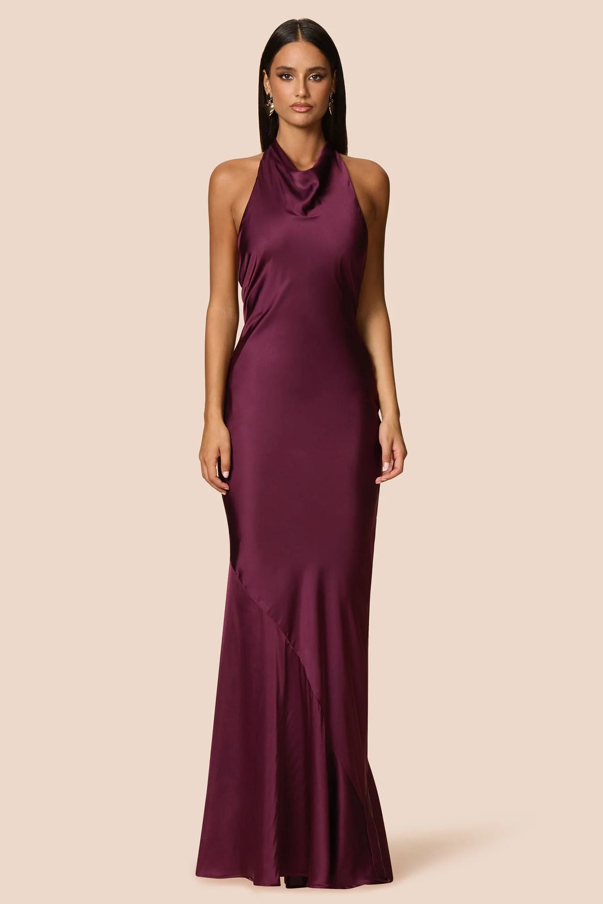 Nookie Penelope Halter Gown - Mulberry