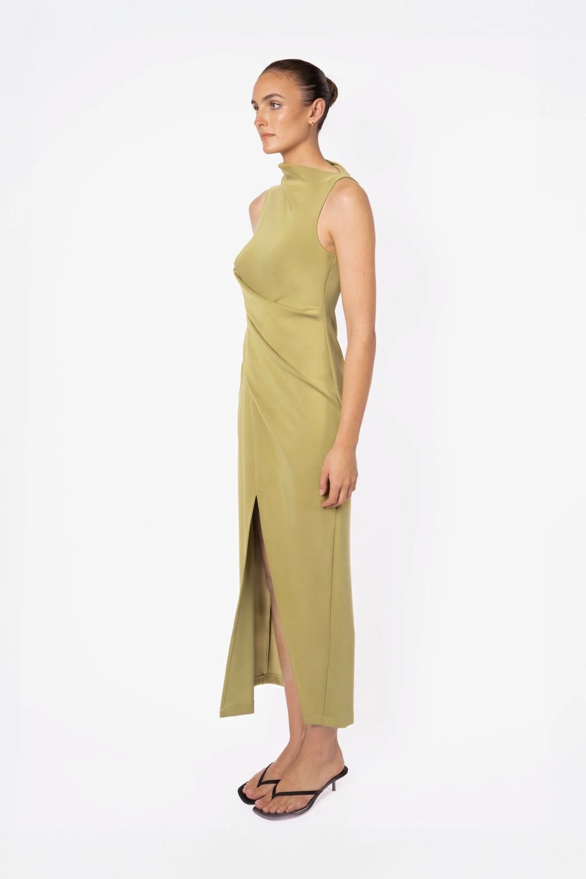One Fell Swoop Sculpted Stretch Dress - Wasabi