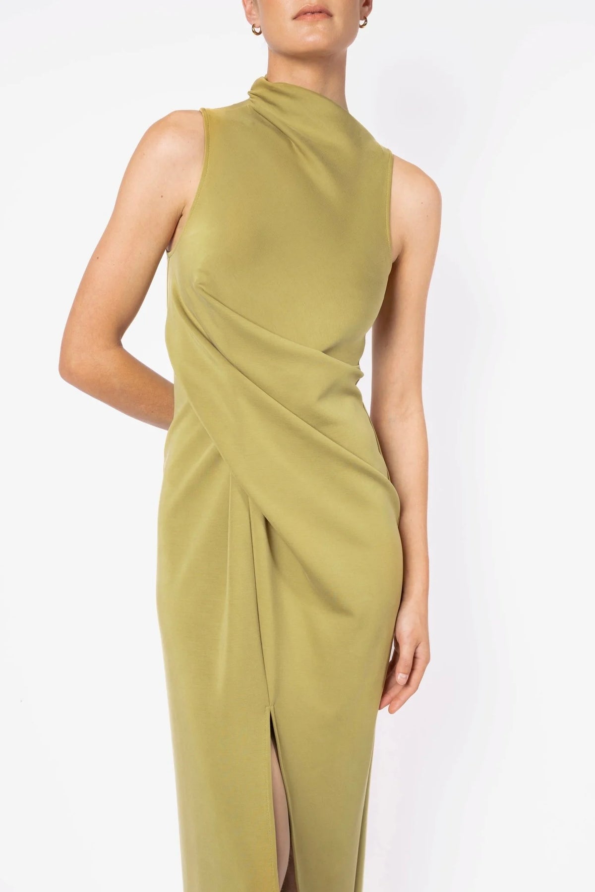 One Fell Swoop Sculpted Stretch Dress - Wasabi