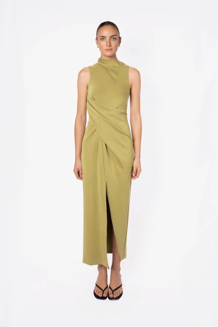 One Fell Swoop Sculpted Stretch Dress - Wasabi