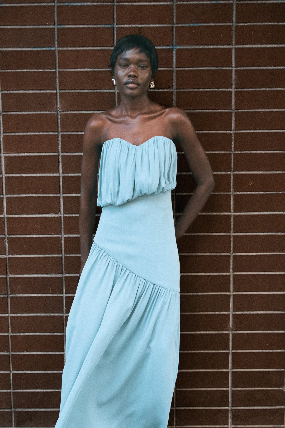 Third Form Seraphic Strapless Maxi Dress - Aquatic
