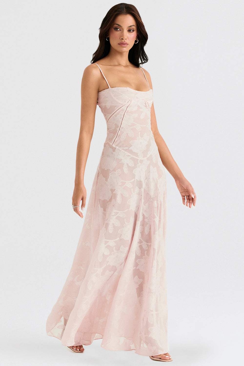 Soft Floral Pattern Maxi Dress main image 1