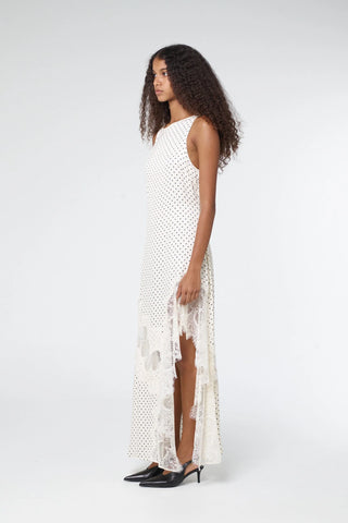 Third Form Visions Lace Frill Dress - Cream Polka Dot