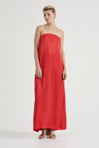 Third Form Voyage Strapless Maxi - Crimson