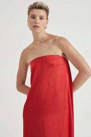 Third Form Voyage Strapless Maxi - Crimson