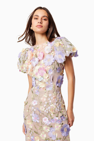 Elliatt Astraea 3D Lace Dress - Pastel