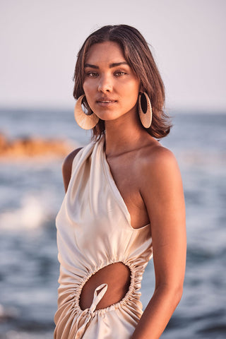 Sonya Nour Ocean Pearl Maxi Dress - Pearl