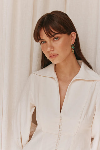 Christie Nicolaides Giovanna Earrings - Green