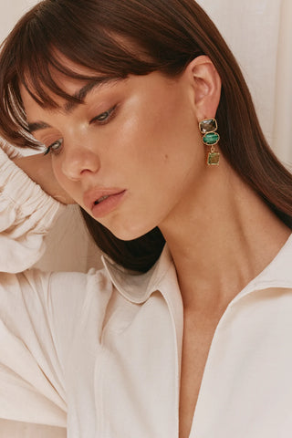 Christie Nicolaides Giovanna Earrings - Green