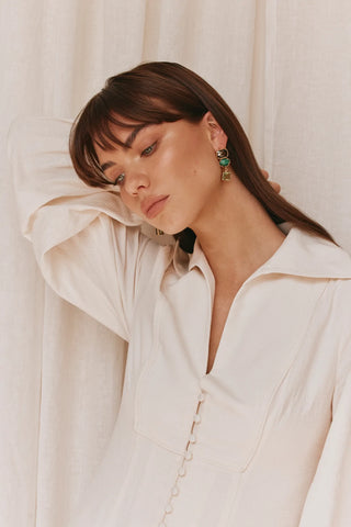 Christie Nicolaides Giovanna Earrings - Green