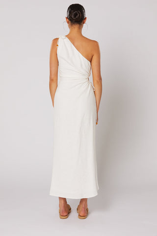 Winona Lisse One Shoulder Dress - White