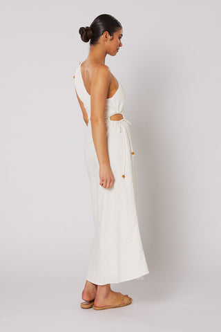 Winona Lisse One Shoulder Dress - White