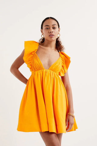 For Love & Lemons Clementine Mini Dress - Orange