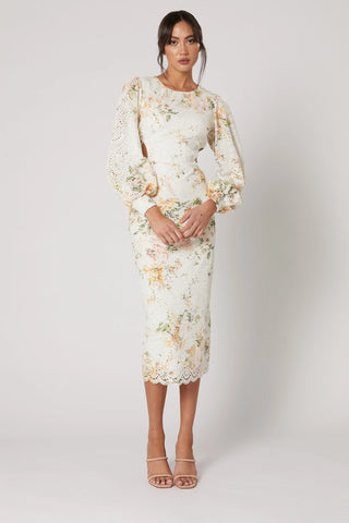 Winona Lantana Lace Up Dress - Print