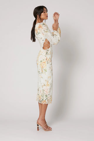 Winona Lantana Lace Up Dress - Print
