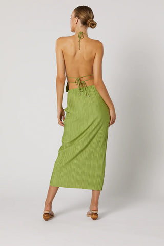 Winona Plisse Skirt - Green