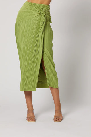 Winona Plisse Skirt - Green