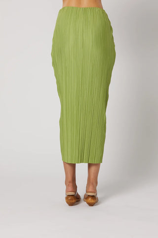 Winona Plisse Skirt - Green