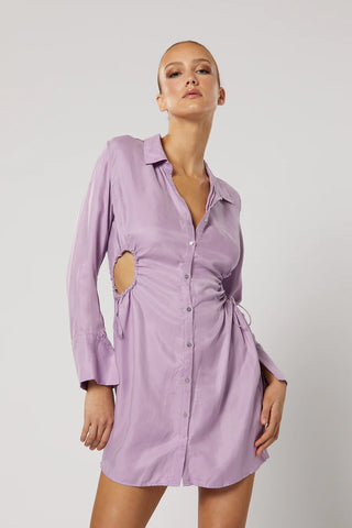 Winona Avery Drawstring Dress - Lilac