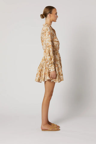 Winona Brea Frill Short Dress - Print