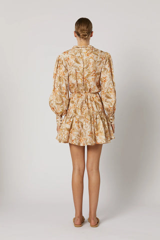 Winona Brea Frill Short Dress - Print