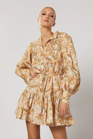 Winona Brea Frill Short Dress - Print