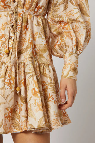 Winona Brea Frill Short Dress - Print