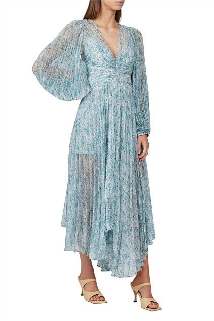 Acler Astone Dress - Blue Floral - Dress Hire AU Acler Astone Dress - Blue Floral - Dress Hire AU