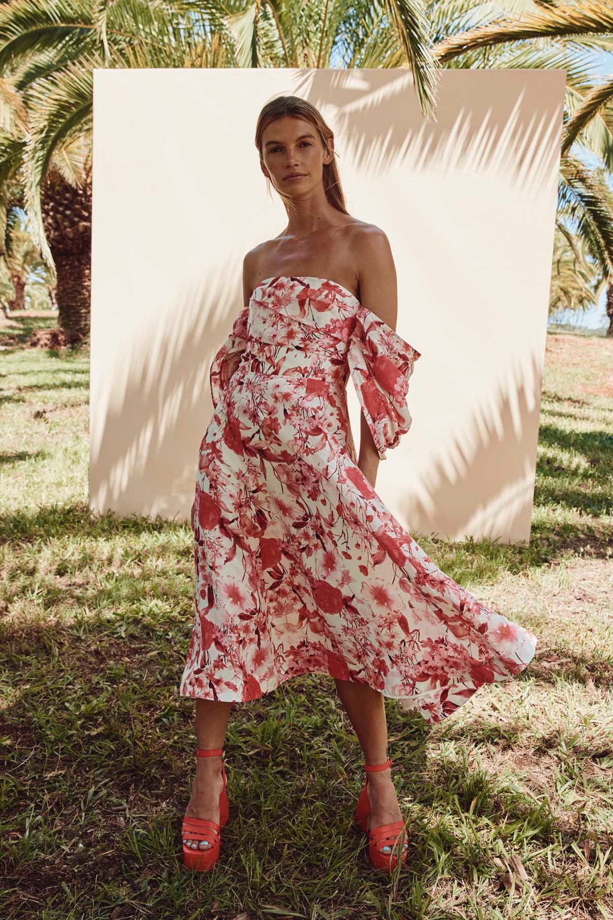 Talulah Dahlia Midi Dress Print Dress Hire AU