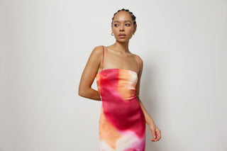 Lexi Aquarius Dress - Fuchsia Liquify Print