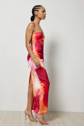 Lexi Aquarius Dress - Fuchsia Liquify Print