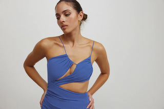 Lexi Asia Dress - Pacific Blue