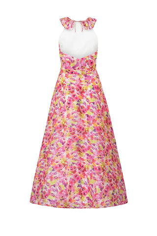Talulah Angelita Midi Dress - Pink/Yellow Print