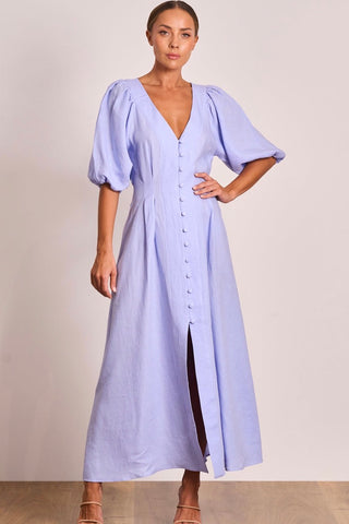 Pasduchas Meadows Button Midi Dress - Jacaranda