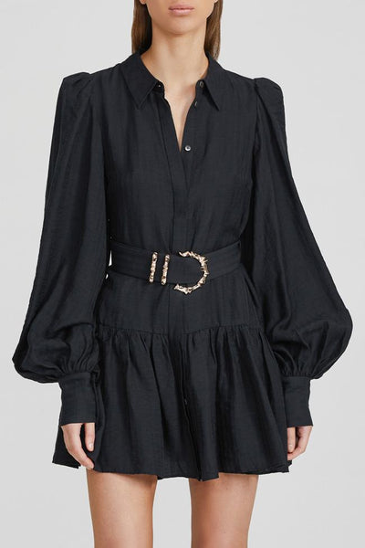 h:ours Sherwood Mini Dress in Black