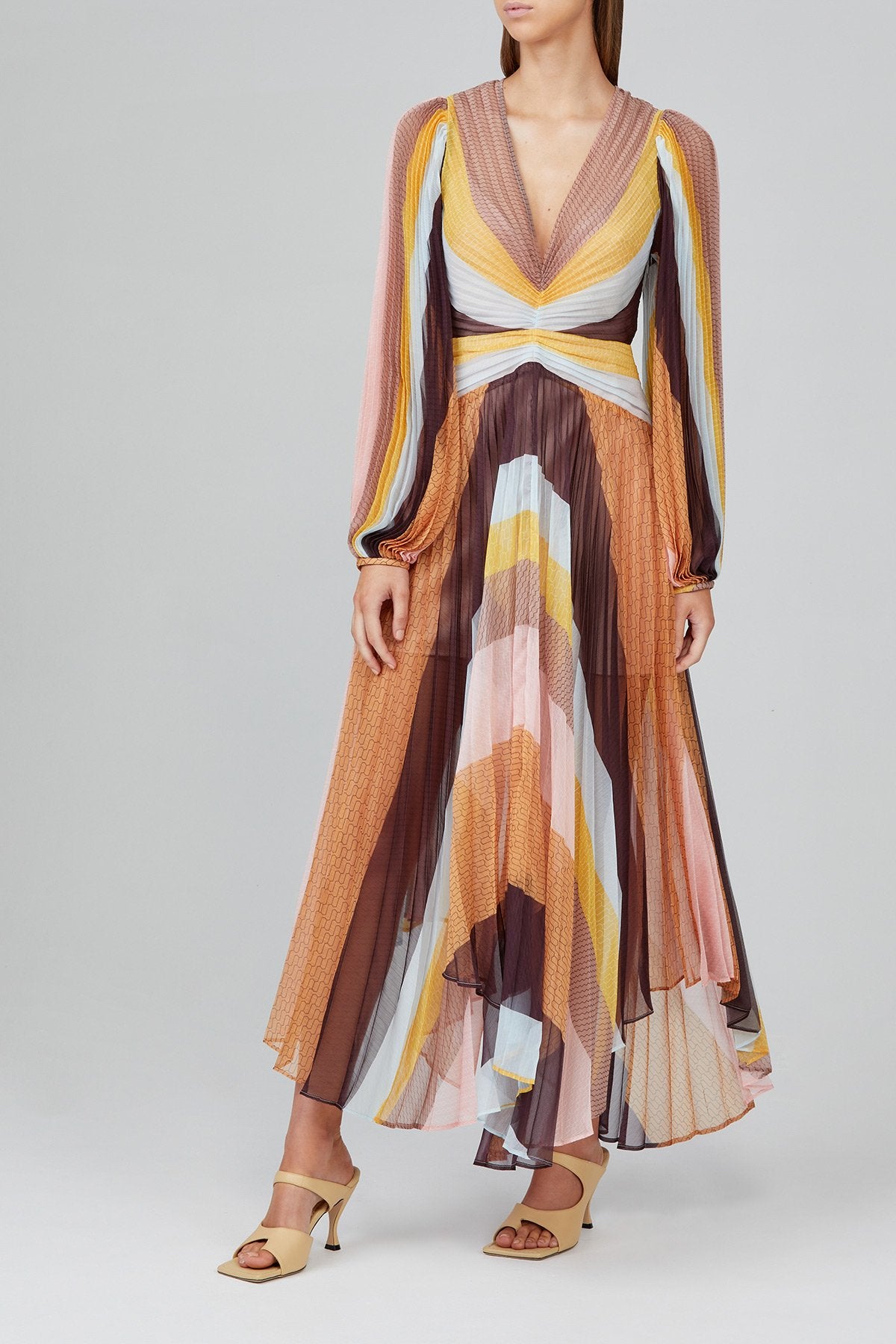 Acler Astone Dress Rainbow Stripe Dress Hire AU