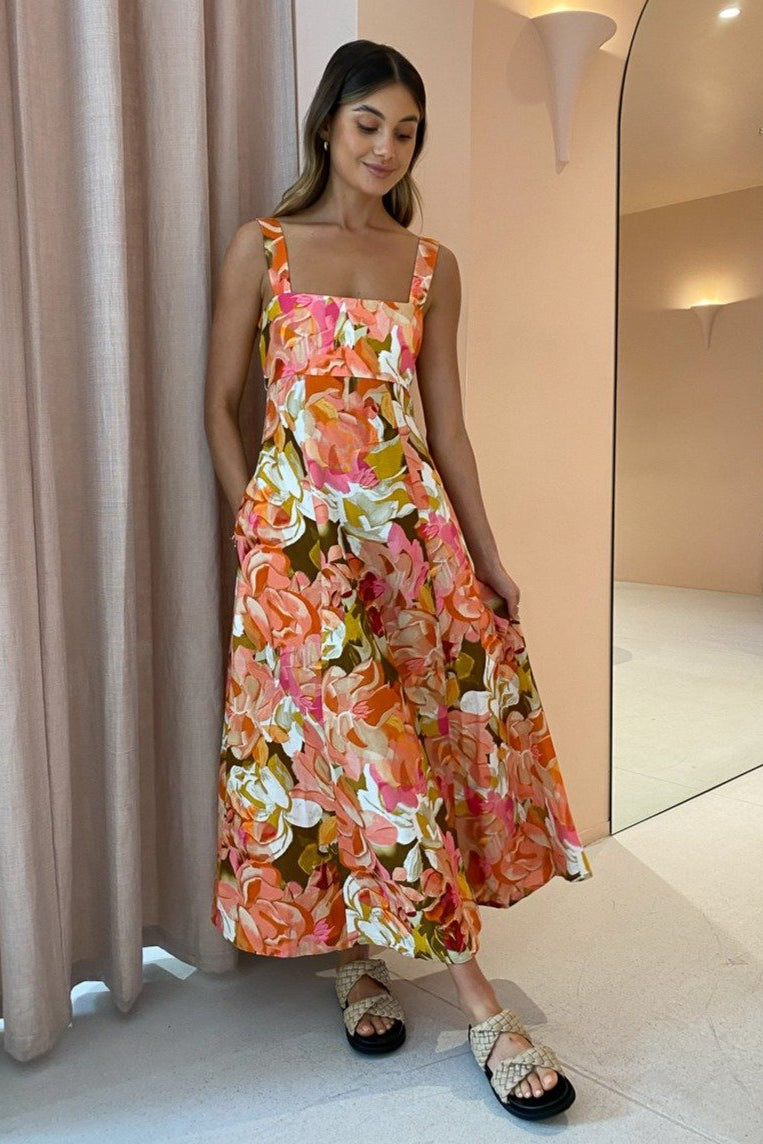 Acler Tate Dress Pink Bouquet Dress Hire AU