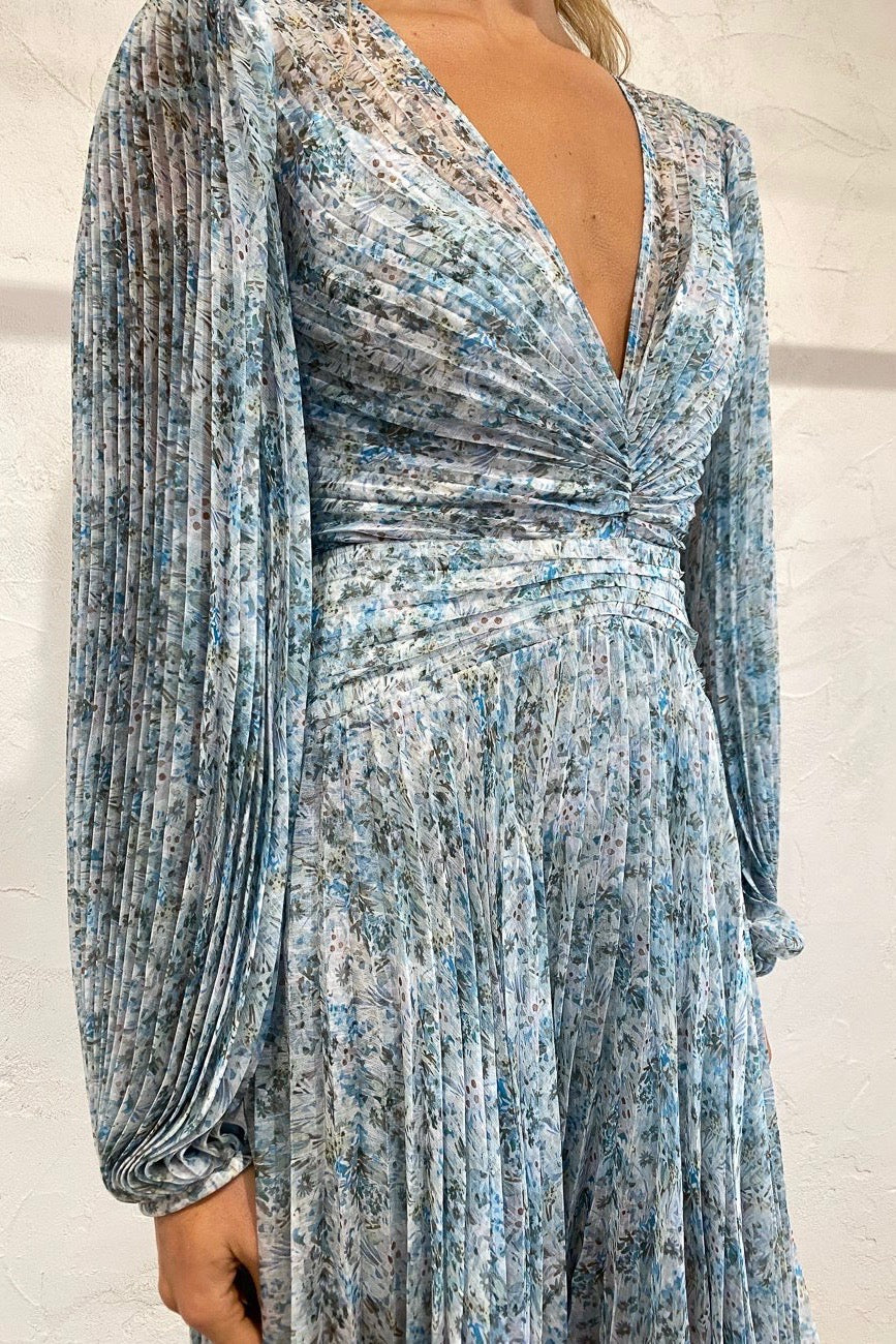 acler blue flower dress Acler Bilston floral-embellished Mini Dress | Blue