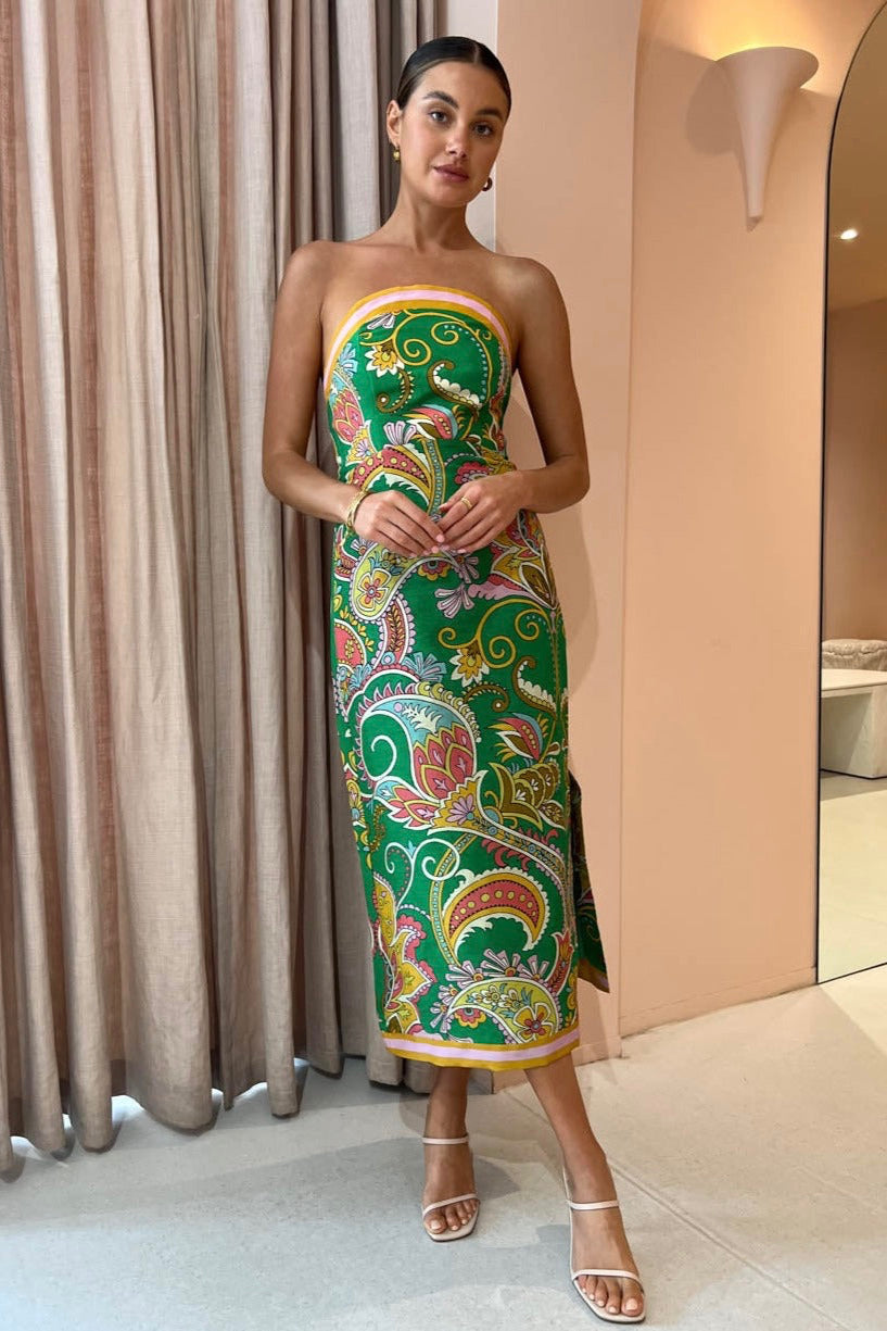 Alémais Marion Bodice Dress - Emerald – Dress Hire AU