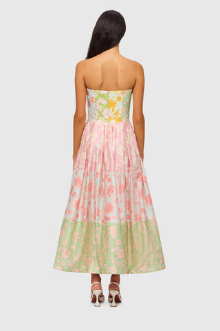 Leo Lin Ana Halterneck Maxi Dress - Anemone Splice Print