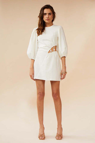 Suboo Astrid Resin Detail Mini Dress - Ivory