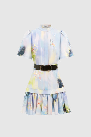 Leo Lin Beatrice Short Sleeve Mini Dress - Willow Print
