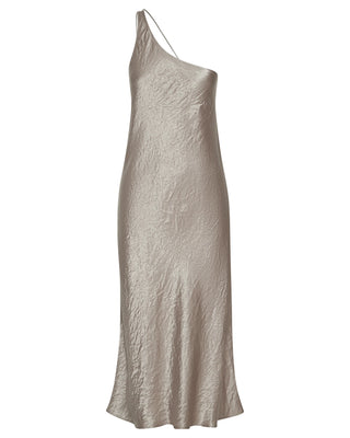 Third Form Crush Bias One Shoulder Midi Dress - Driftwood