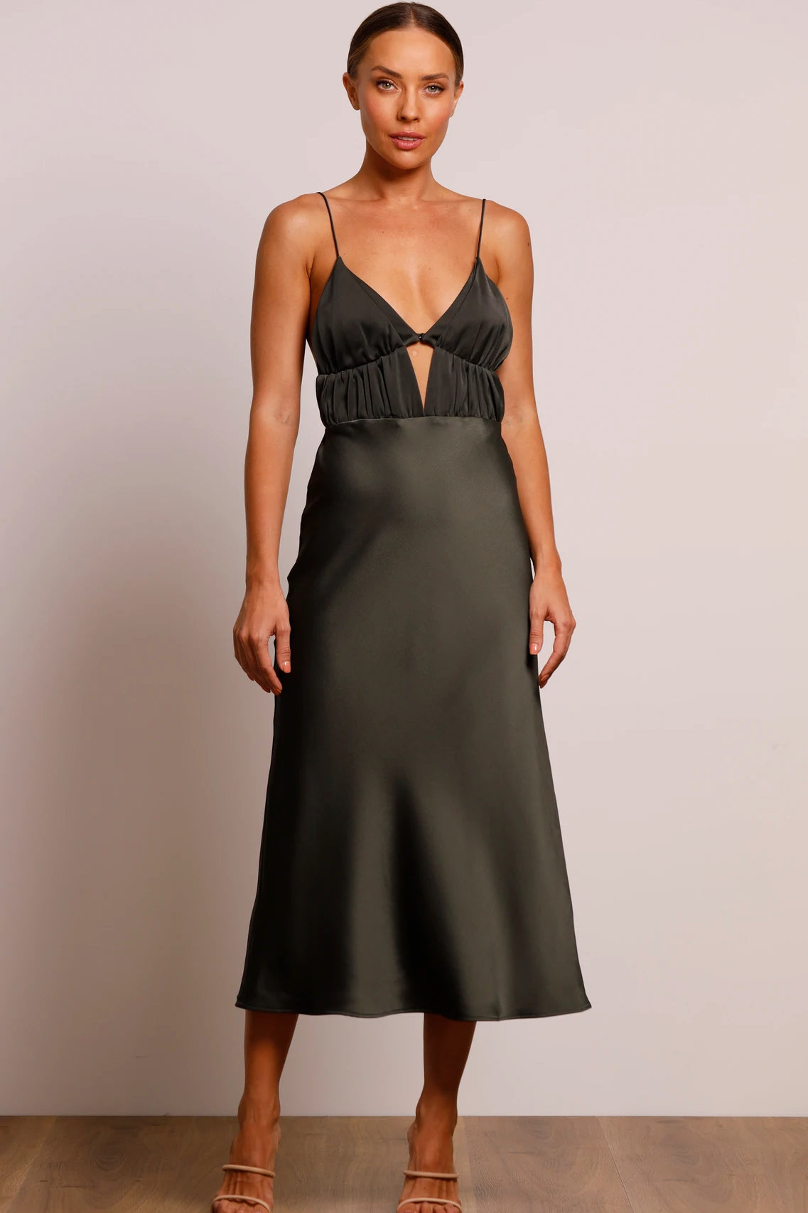 Adonis bias slip midi dress cheap
